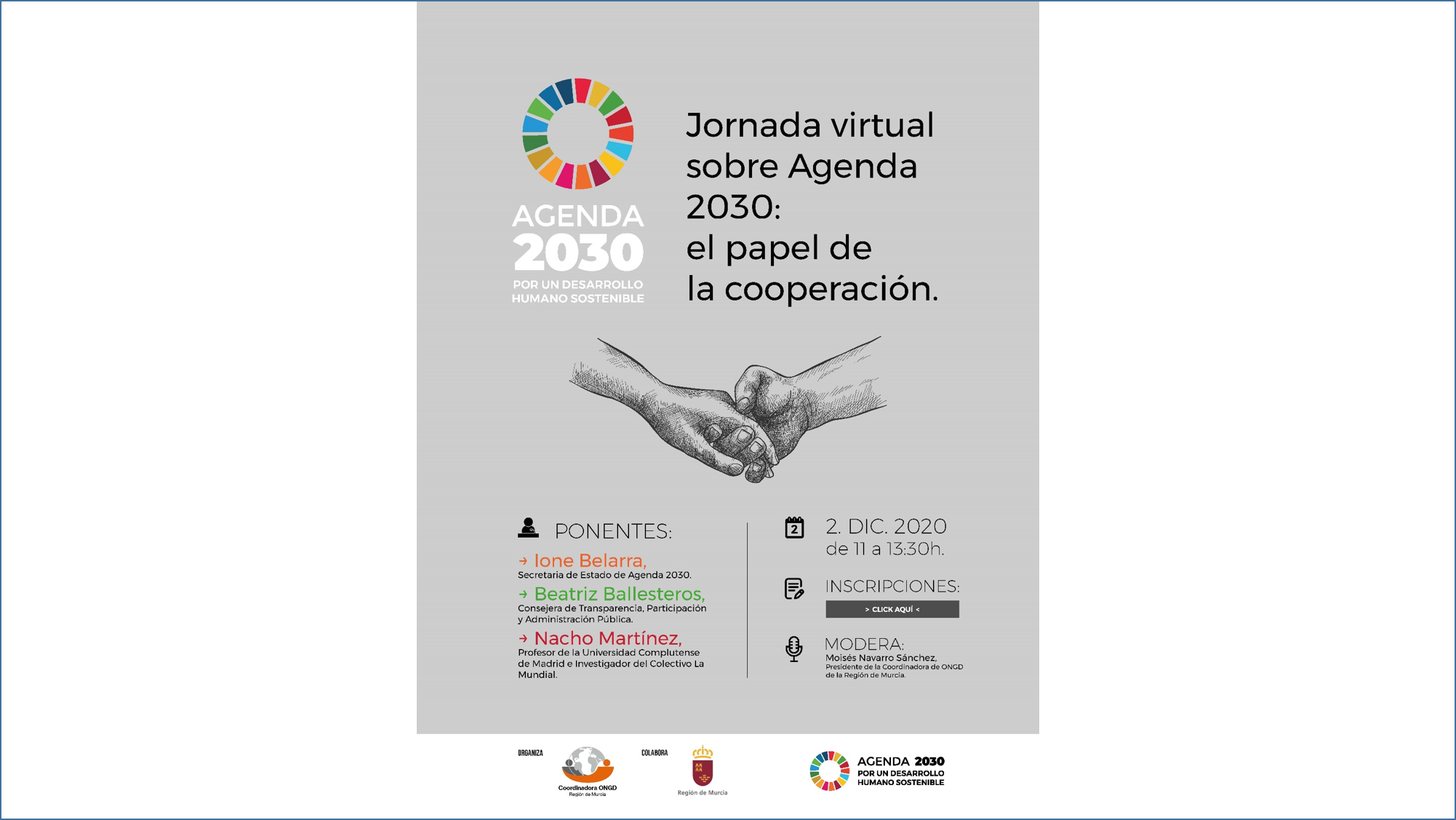 Ignacio Martinez, ponente en la Jornada Virtual Agenda 2030